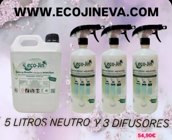 5 LITROS NEUTRO CON 3 DIFUSORES