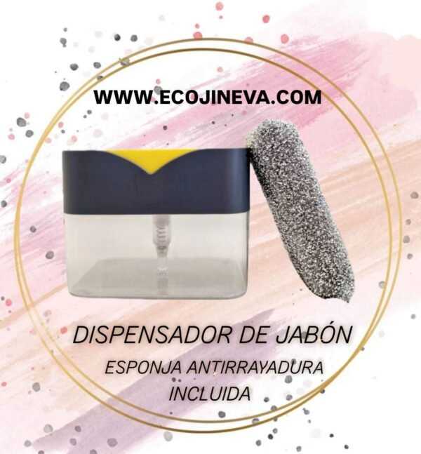 DISPENSADOR DE JABÓN CON ESPONJA ANTIRRAYADURA
