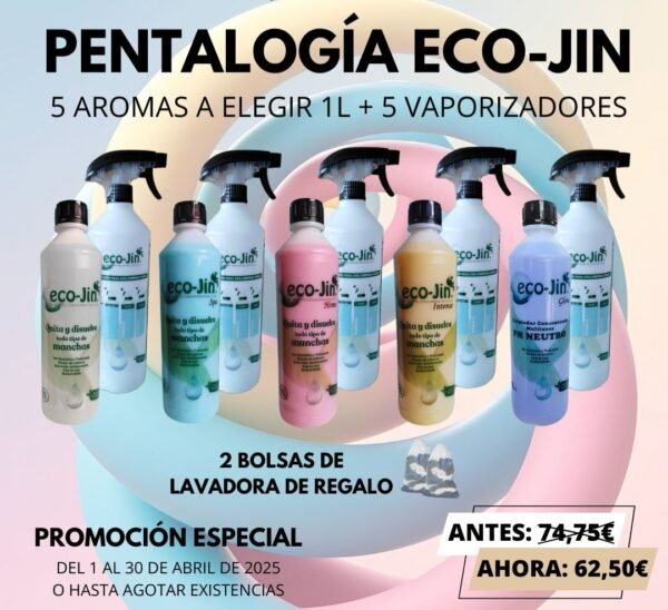 PENTALOGIA ECO-JIN (A ELEGIR) y 5 DIFUSORES y 2 BOLSAS DE LAVADO