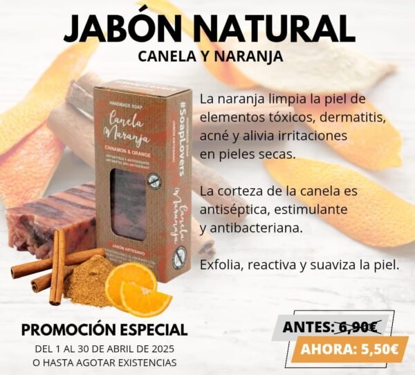 JABÓN Natural de Canela y Naranja