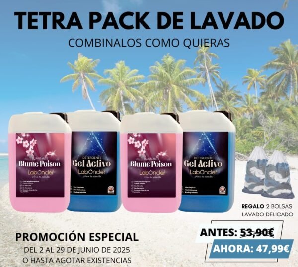 TETRA PACK DE LAVADO *Combinable* y BOLSAS DE LAVADORA
