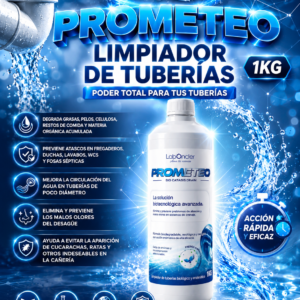 PROMETEO BIO CÁTASIS DRAIN, LIMPIADOR BIOLÓGICO Y ENZIMÁTICO DE TUBERÍAS