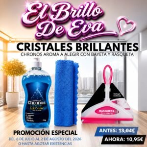 PACK CRISTALES BRILLANTES: CHRONOS A ELEGIR CON BAYETA Y RASQUETA