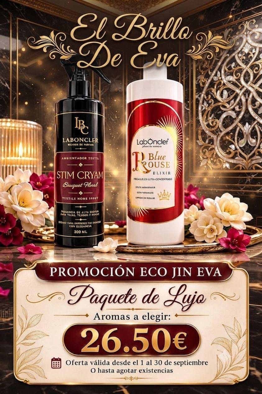 Paquete de lujo: AMBIENTADOR NUEVO TEXTIL y ELIXIR FREGASUELOS ( aroma a elegir )